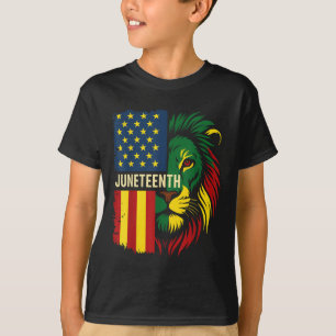 Camiseta Leão Juneteenth Legal História Negra Afro-American