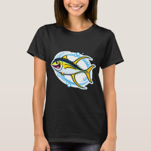 Camiseta Leão Kawaii Com Colete De Pesca Pescando