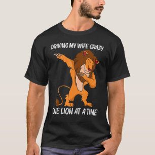Camiseta Leão legal Para Homens Pais Selva Safari Animal