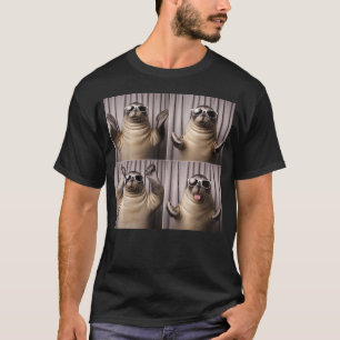 Camiseta Leão Marinho Engraçado Foca Animal Oceano Para Foc