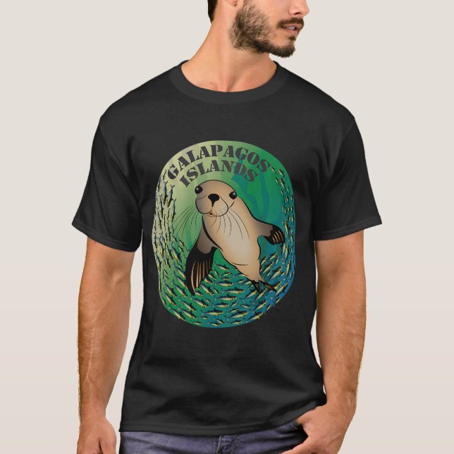 Camiseta Leão Marinho Ilhas Galapagos (Frente)