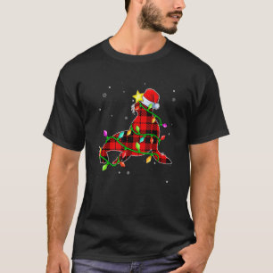 Camiseta Leão marinho Natal Chapéu do Papai Noel Luzes de N