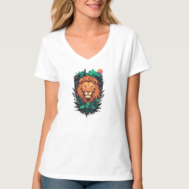 Camiseta Leão na selva (Frente)