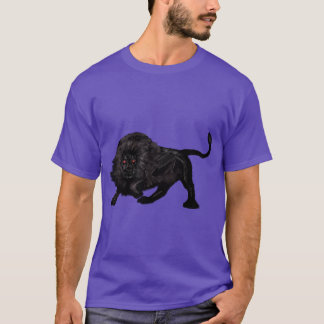 Camiseta Leão negro à espreita