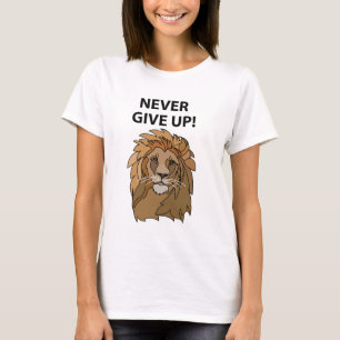 Camiseta Leão Nunca Desiste Do Leão