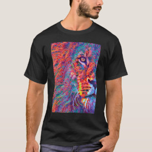 Camiseta Leão, O Majestoso Anim Da Selva De Cores Do Rei