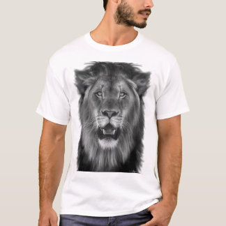 Camiseta Leão orgulhoso em preto e branco