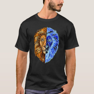 Camiseta Leão Orgulhoso Poderoso Leão Astrologia Cabeça Org