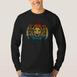 Camiseta Leão Para Crianças King Women Vintage Retro Animal