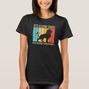 Camiseta Leão Para Homens Leão Selva Safari Animal