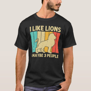 Camiseta Leão Para Homens Mulheres Safari Africano Zoológic