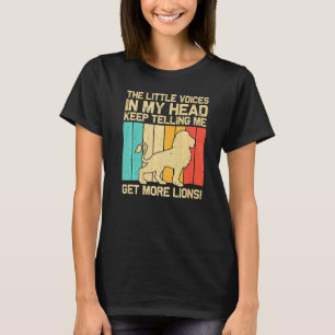 Camiseta Leão Para Homens Retrô Africano Do Zoo Safari