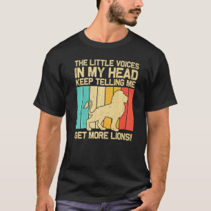 Camiseta Leão Para Homens Retrô Africano Do Zoo Safari