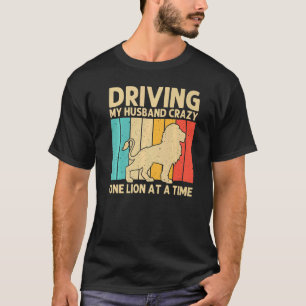 Camiseta Leão Para Mulheres Mãe Afafricano Safari Zoo Retro