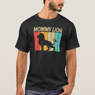 Camiseta Leão Para Mulheres Raparigas Leão Selva Safari Ani
