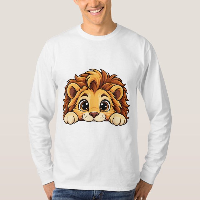 Camiseta Leão Peekaboo Adorável (Frente)