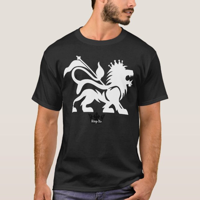 Camiseta Leão preto do T de Judah - Rei-Yo (Frente)