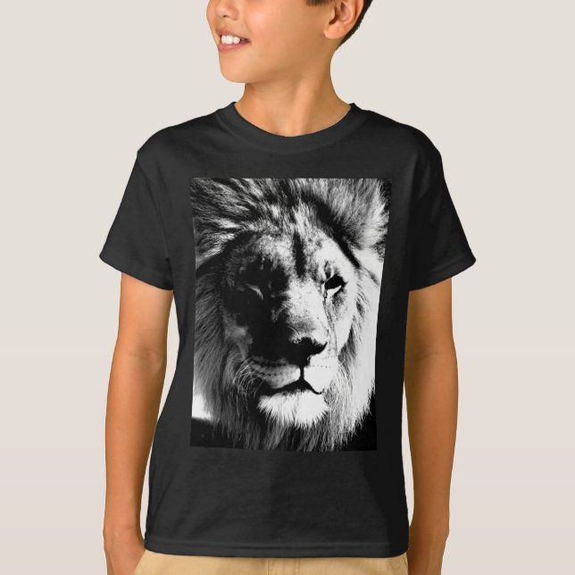 Camiseta Leão preto e branco (Frente)