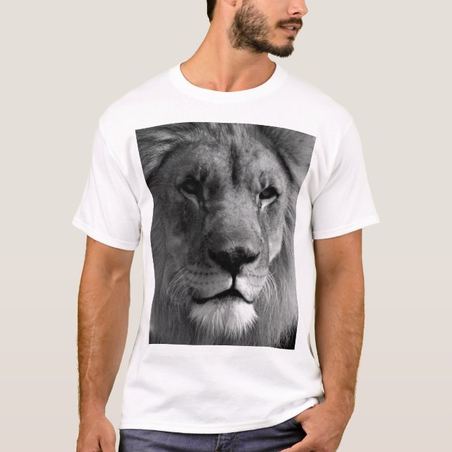 Camiseta Leão preto e branco (Frente)