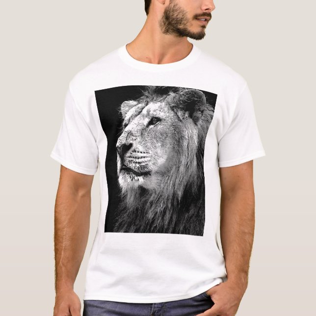 Camiseta Leão preto e branco (Frente)