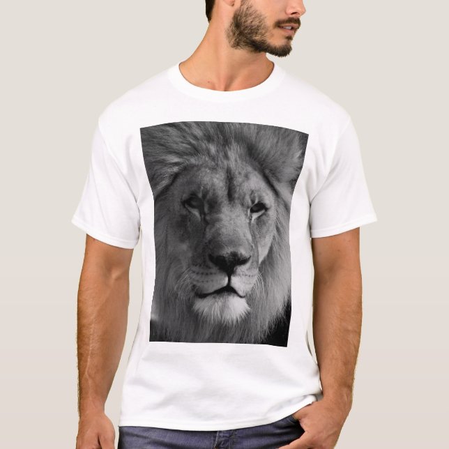 Camiseta Leão preto e branco (Frente)
