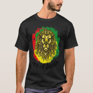 Camiseta Leão Rastafari Cabeça Jamaica Lembrança Rasta Raíz