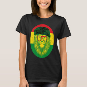 Camiseta Leão Rastafari Cabeça Jamaica Lembrança Rasta Raíz
