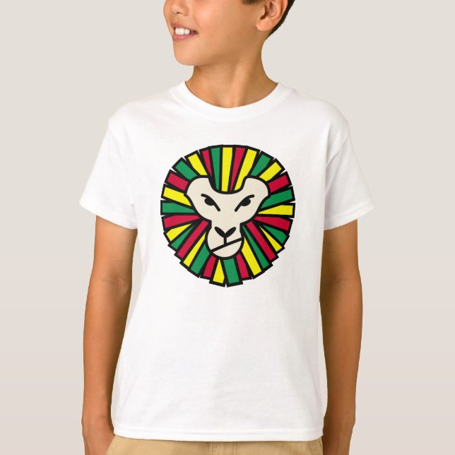 Camiseta Leão Rastafari - Maneiro Colorido (Frente)