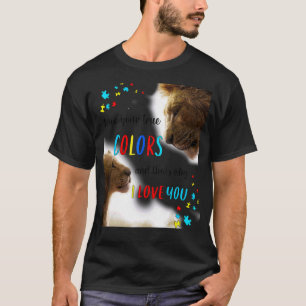 Camiseta Leão Rei Conscientização sobre Autismo Eu Vejo Sua