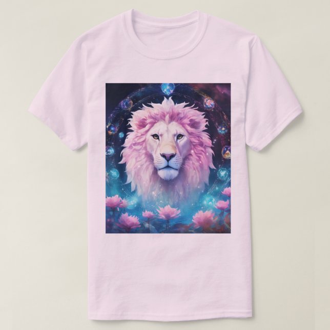 Camiseta Leão Rosa Leão Pacífico (Frente do Design)