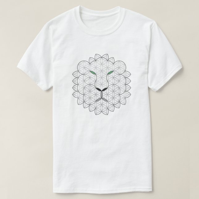 Camiseta Leão Sagrado, B01/BW. (Frente do Design)