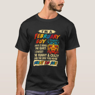 Camiseta Leão, sou uma Cara de fevereiro, tenho três lados