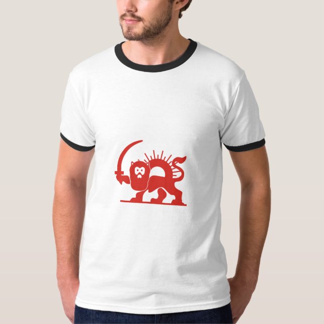 Camiseta Leão vermelho com Sun, Irã (Frente)