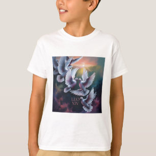 Camiseta Leão XIV - Um amanhecer papal da paz e do amor