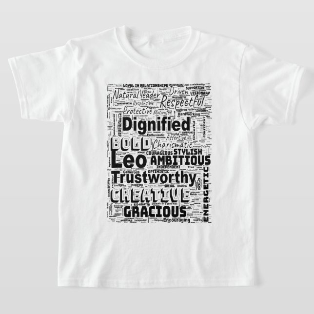 Camiseta Leão Zodíaco Palavra Inspiração em Nuvem Latte Mug (Postura )