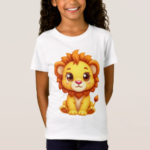 Camiseta Leãozinho Kawaii Fofo Gráfico