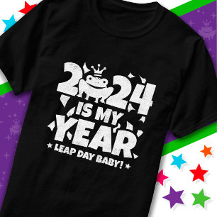 Camiseta Leap Day Leaper 2024 É O Meu Ano Fev 29 Aniversári