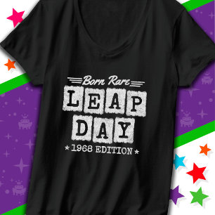 Camiseta Leap Year 1968 Nascer Rare 1968 Leap Day Aniversár
