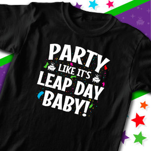 Camiseta Leap Year Festa de aniversário Leap Day Baby Fev 2