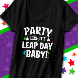 Camiseta Leap Year Festa de aniversário Leap Day Baby Fev 2
