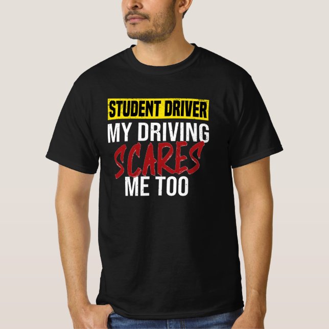 Camiseta Learner Driving School Driving License Novice (Frente)