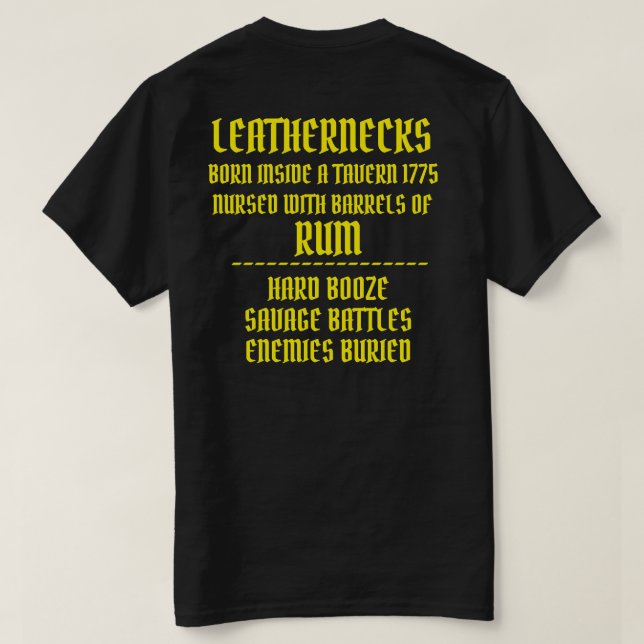 CAMISETA LEATHERNECKS / DENTRO A TAVERN 1775 (Verso do Design)