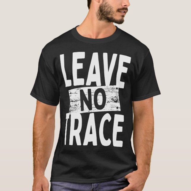 Camiseta Leave No Trace Bushcraft Outdoor Camping Nature Cl (Frente)