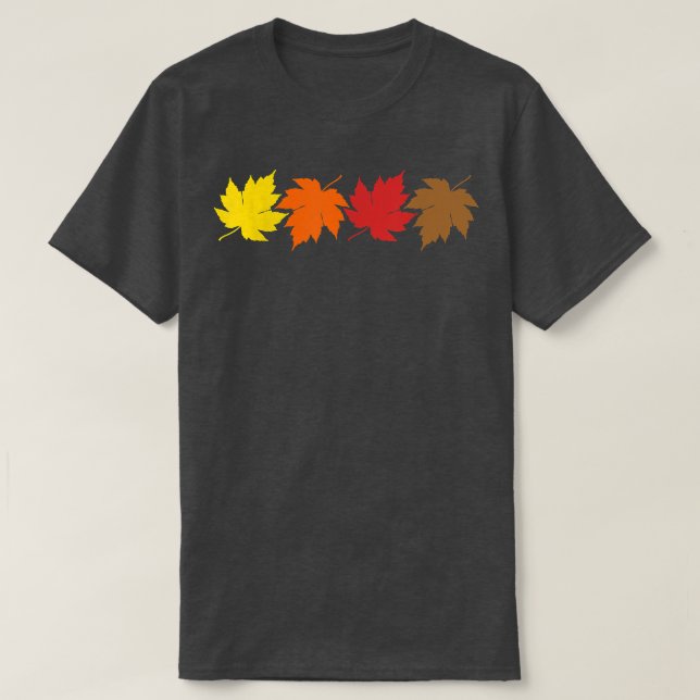 Camiseta Leaves and October Autumn Men or Women Distressed  (Frente do Design)