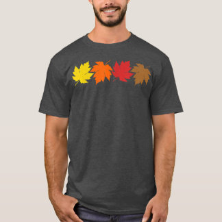Camiseta Leaves and October Autumn Men or Women Distressed