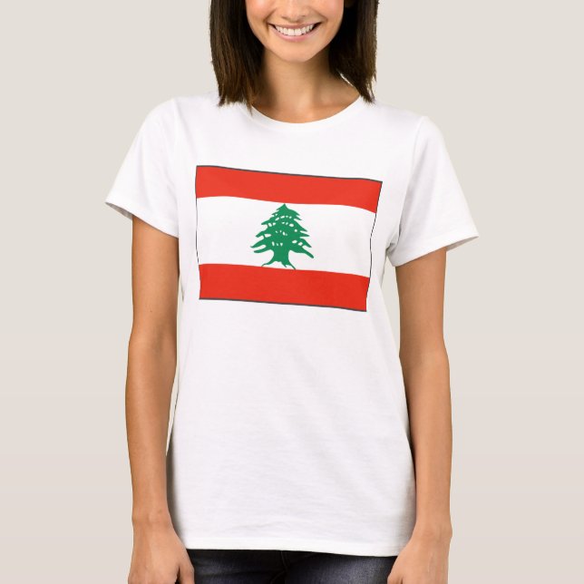 Camiseta Lebanon Flag x Map T-Shirt (Frente)