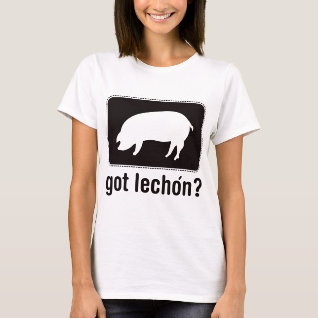 Camiseta Lechon obtido - preto (Frente)