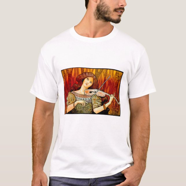 Camiseta Lecons Music Violin Poster vintage (Frente)