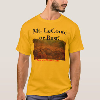 Camiseta leconte 1 do mt, Mt. LeConte ou busto! , a equipe