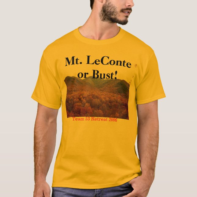 Camiseta leconte 1 do mt, Mt. LeConte ou busto! , a equipe (Frente)